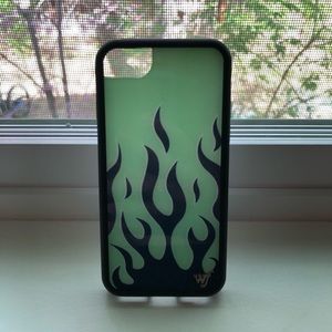 wildflower iphone 8 neon green flame case
